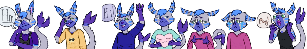 Iolite Ocean's fursona, Rio Geo.